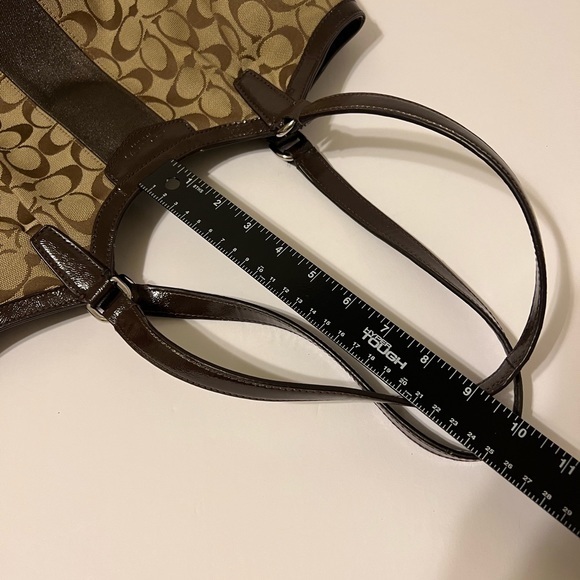 Coach Brown and Tan Monogram Shoulder Bag - Picture 6 of 16